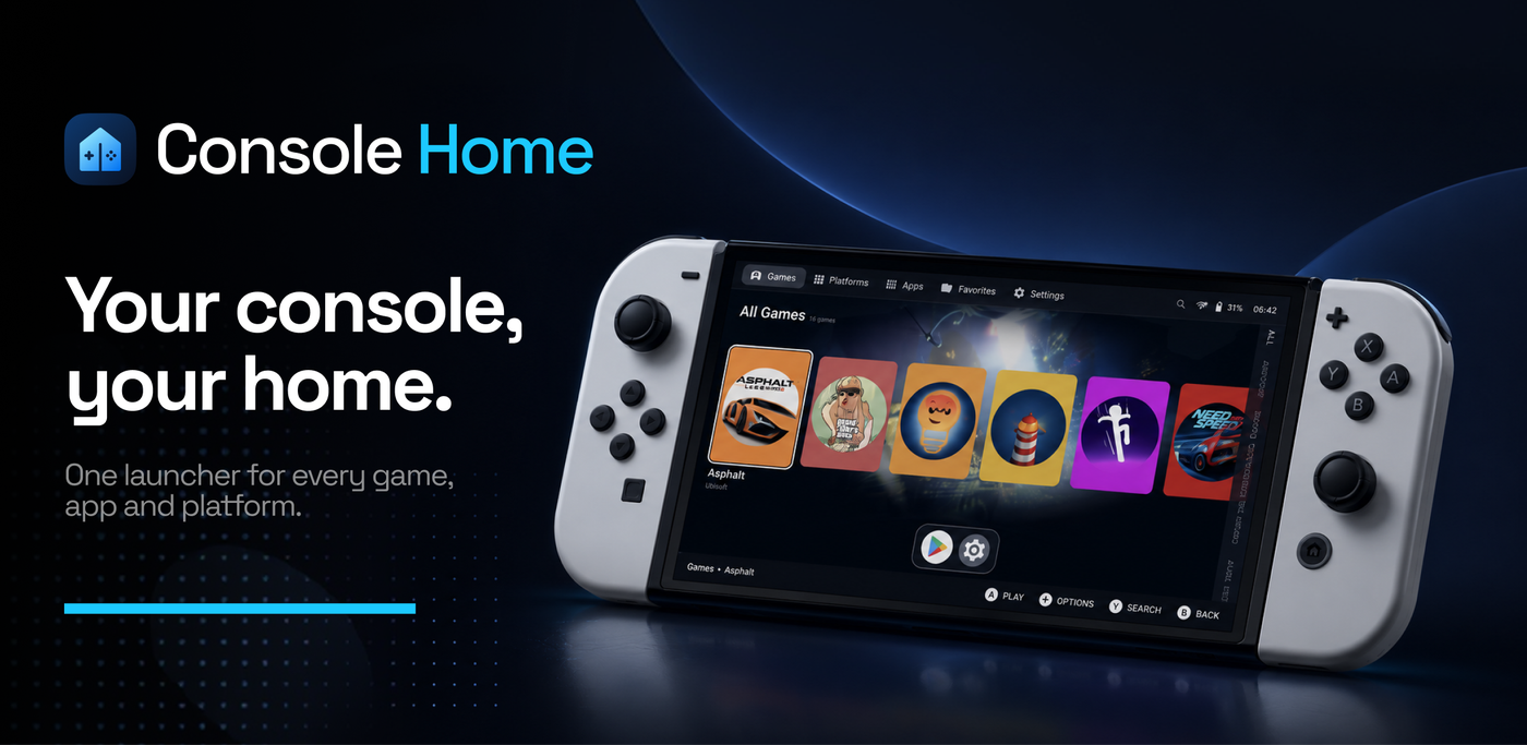 Console Home on a gaming handheld