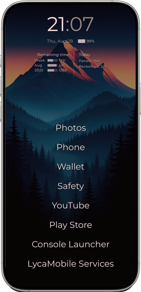 UnLauncher home screen
