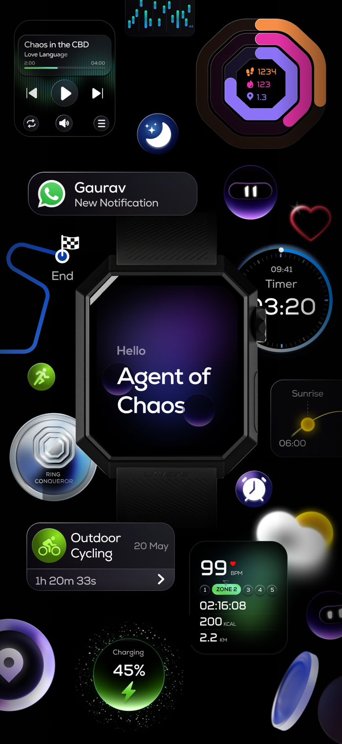 The hero at mobile width