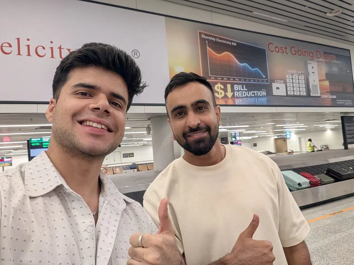Manhar with the product head, Guangzhou, May 2026