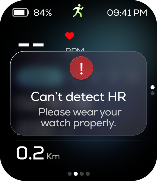 Cannot detect heart rate