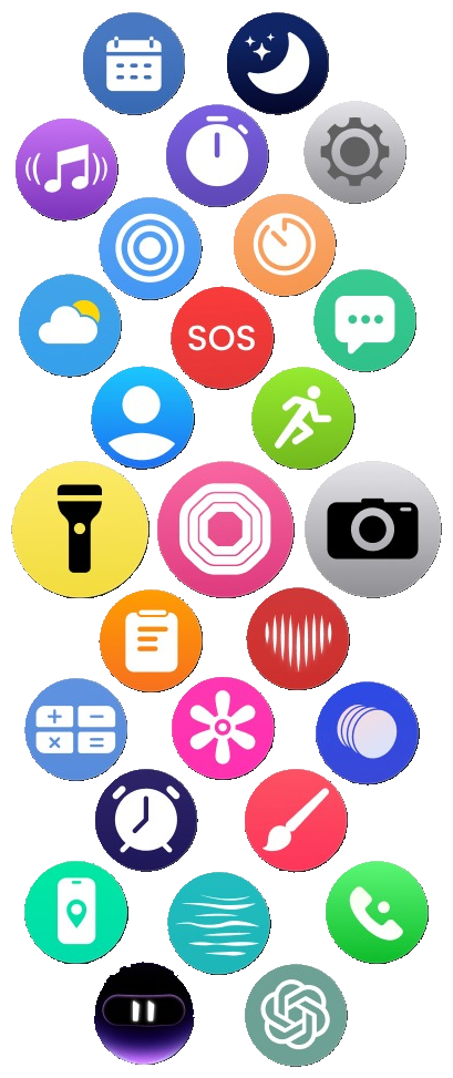 Flat icon set with minimal gradient